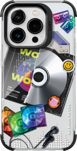 LAUT Pop Retro Music - obudowa ochronna do iPhone 15 Pro kompatybilna z MagSafe (retro music)