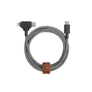 Native Union Belt Cable Duo - kabel USB-C - USB-C / lightning, 1,5 m (zebra)