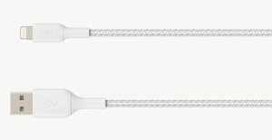 Kabel Belkin BoostCharge Braided Lightning to USB-A Cable 2m oplot White
