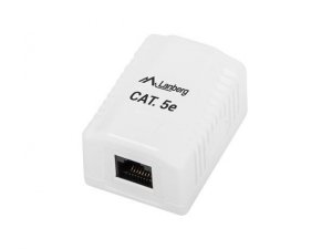 Lanberg Gniazdo natynkowe RJ45 Kat.5E białe