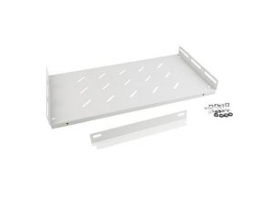 Lanberg Półka do szaf 19cali 1U 27cm/120kg szary AK-1014-S