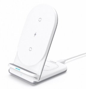 AUKEY LC-A2 White ładowarka bezprzewodowa 2w1 Qi 10W USB-C