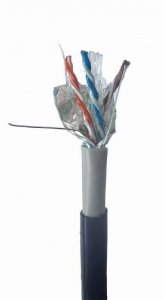 Kabel sieciowy zewnętrzny Gembird FTP kat-6 żelowany 305m czarny