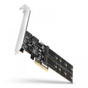 Kontroler PCIe 2x SATA 6G + 2x SATA M.2 ASMedia ASM1164 SP &amp; LP Axagon