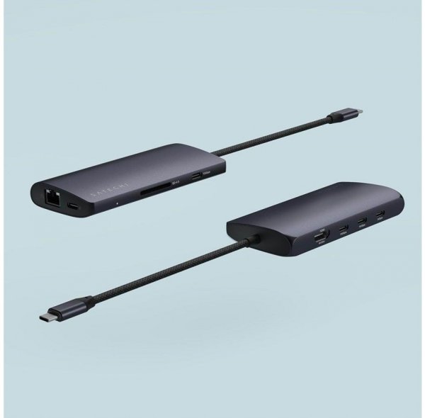 Satechi USB-C Multiport Adapter 8K - adapter USB-C (USB-C, HDMI, 3x USB 3.2 Gen 2 10Gbps, 1x USB 3.2 Gen 1 5Gbps, czytnik kart S