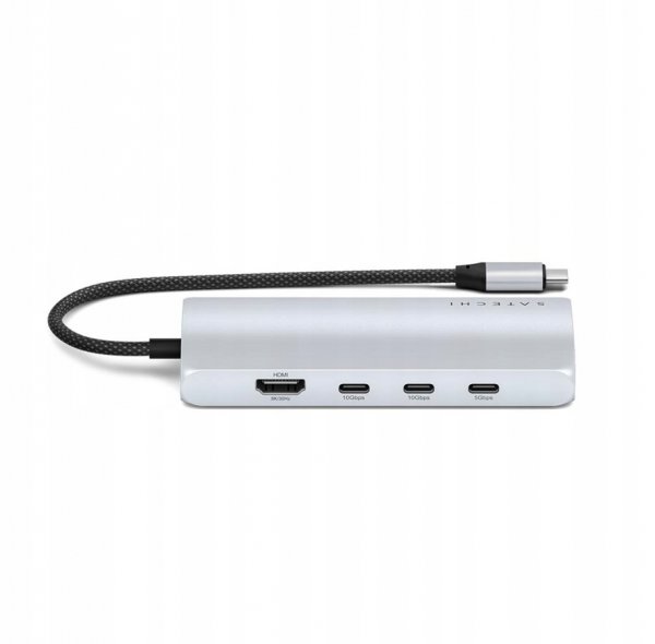 Satechi USB-C Multiport Adapter 8K - adapter USB-C (USB-C, HDMI, 3x USB 3.2 Gen 2 10Gbps, 1x USB 3.2 Gen 1 5Gbps, czytnik kart S