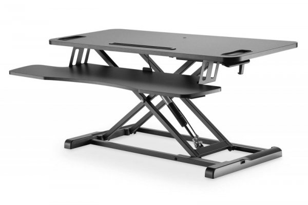 Nakładka ergonomiczna DIGITUS na biurko powierzchnia: 90x64cm regulowana, czarna - USZ OPAK