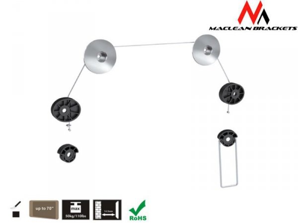 Uchwyt do telewizora Maclean MC-557 32-70&quot; 50kg czarny max VESA 800x800