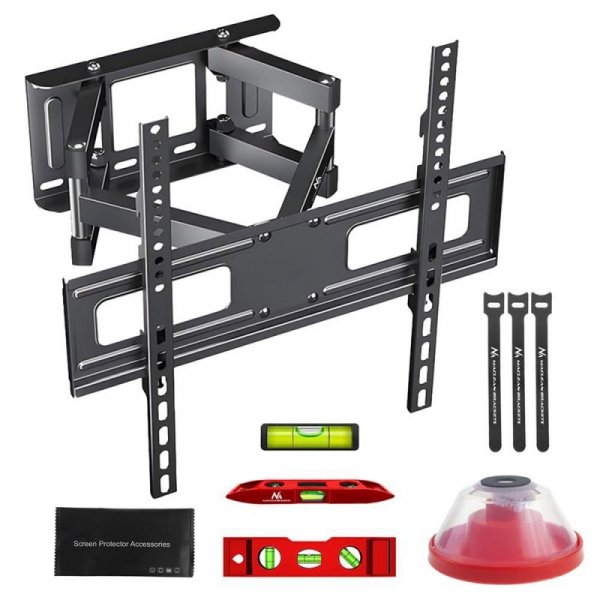 Uchwyt do TV Maclean, max VESA 400x400, 32-75&quot;, 50kg, reg.kąta w pionie i poziomie, profil 80-380mm, czarny, MC-788