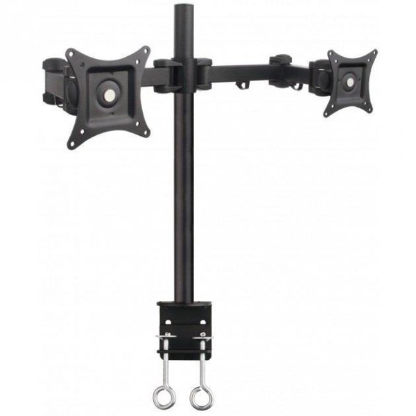Uchwyt biurkowy Techly 13&quot;-27&quot;, 2x10kg na 2 monitory, regulowany