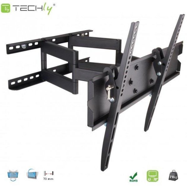 Uchwyt ścienny Techly 42&quot;-70&quot;, 70kg obrotowy