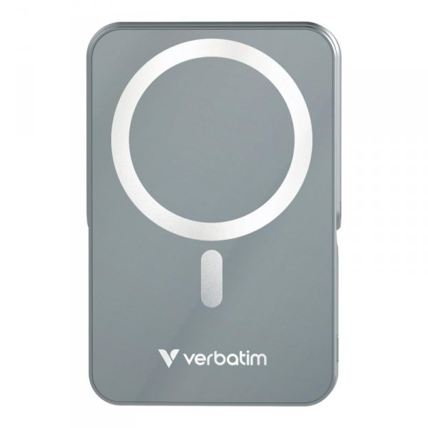 Powerbank Verbatim Charge &#039;n&#039; Go Magnetic Wireless with Stand 10000mAh USB-C PD 3.0 Grey