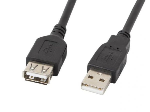 Przedłużacz USB 2.0 Lanberg AM-AF 0,7m czarny