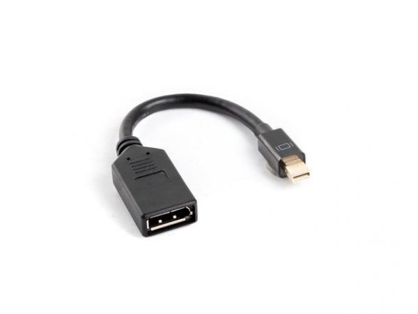 Kabel adapter Lanberg AD-0003-BK mini Displayport (M) -&gt; Displayport (F) czarny