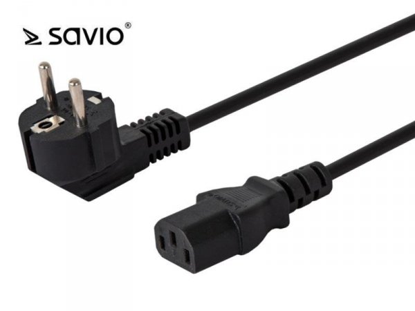 Kabel zasilający Savio CL-98 1,8m Schuko męski - IEC C13