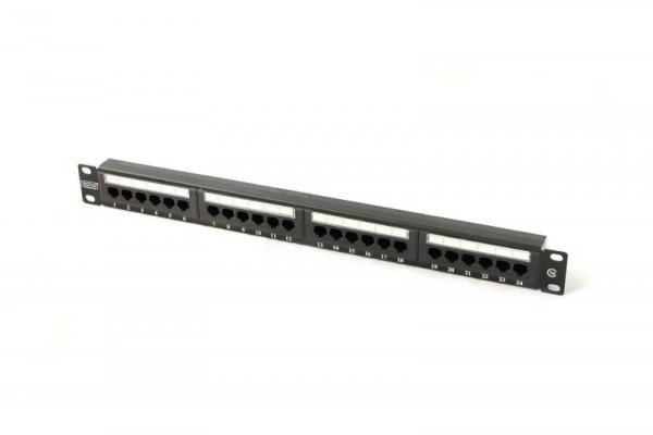Patch panel DIGITUS 19&quot; 24x RJ45 UTP kat. 5e 1U