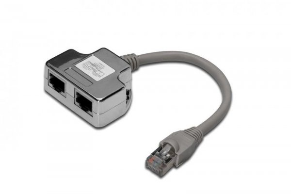 Adapter RJ45 DIGITUS DN-93904 2x gniazdo RJ45 kat.5e - OTW OPAK