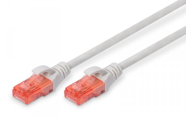 Patchcord DIGITUS UTP kat. 6 0,25m PVC szary
