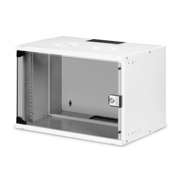 Szafa wisząca jednosekcyjna DIGITUS 19&quot; 7U, SOHO PRO 370 x 540 x 400 mm, drzwi szyba, szary, niezmontowana, 60kg