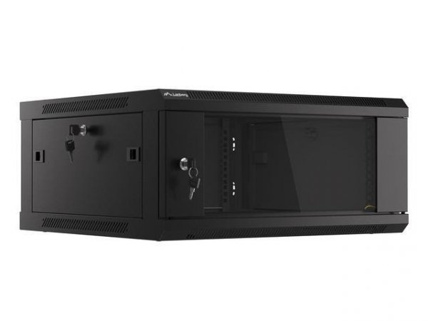 Szafa instalacyjna Rack wisząca 19&quot; 4U 600x600 czarna Lanberg (flat pack)