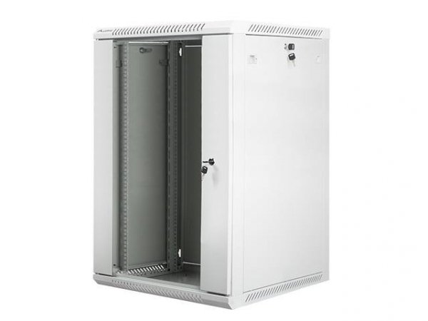 Szafa instalacyjna Rack wisząca 19&quot; 18U 600x600 szara Lanberg (flat pack)