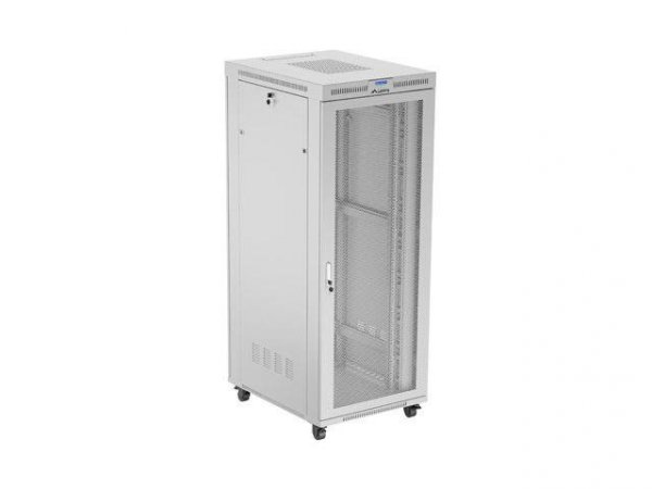 Szafa instalacyjna Rack stojąca 19&quot; 42U 800x1000 szara drzwi perforowane LCD Lanberg (flat pack)