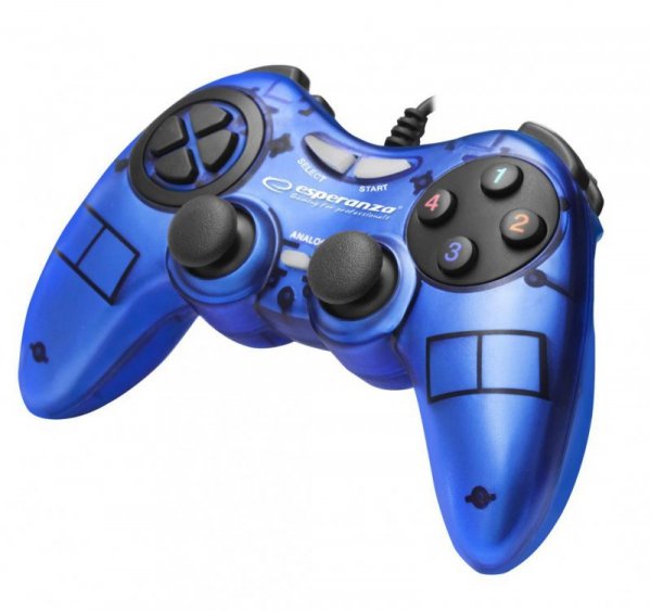 Gamepad PC USB Esperanza &quot;Fighter&quot; niebieski