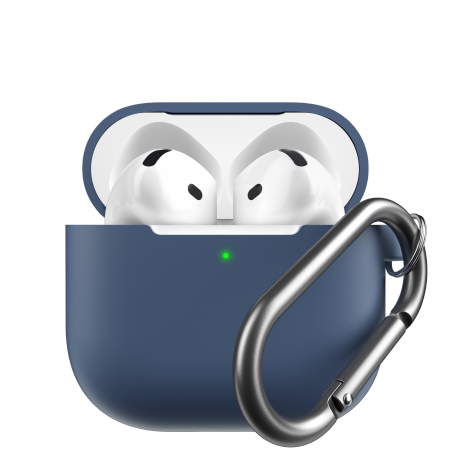 KeyBudz Elevate Keychain - silikonowe etui ochronne do AirPods 4 gen. (cobalt blue)