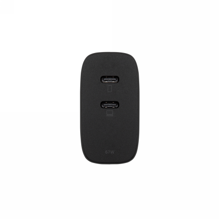 Native Union Fast GaN Charger - ładowarka 67W PD, 2x USB-C, adaptery US/UK/EU w zestawie (black)