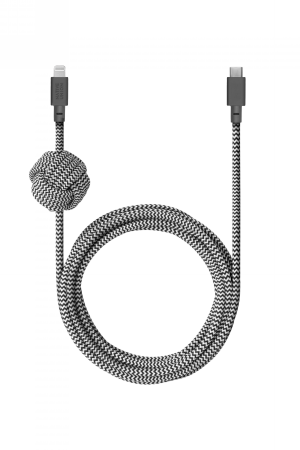 Native Union Night Cable - kabel USB-C - lightning, 3 m (zebra)