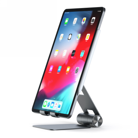 Satechi R1 Aluminum Hinge Holder Foldable Stand - aluminiowa składana podstawka do MacBook/iPad (space gray)
