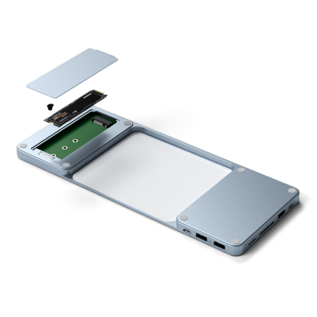 Satechi Slim Dock - stacja dokująca do iMac 24&quot; USB-C (USB-C 10Gb, USBA-A 10Gb, 2x USB-A, czytnik kart micro/SD, kieszeń na