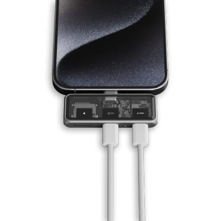Satechi Mobile XR Hub with microSD Reader - mobilny adapter USB-C (1x USB-C 100W PD; 2.0 data i audio, 1x USB-C DP 1.4 4K@60Hz; 