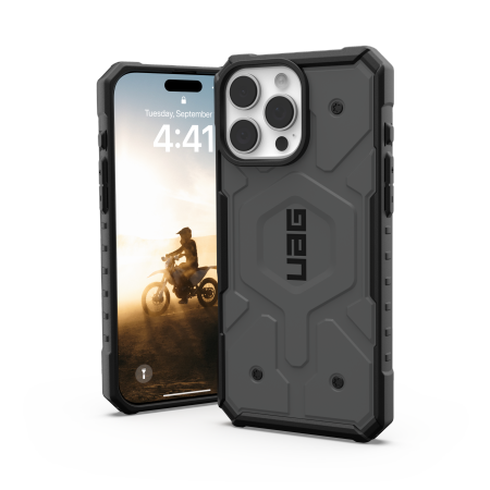 UAG Pathfinder Magsafe - obudowa ochronna do iPhone 16 Pro Max kompatybilna z MagSafe (silver)