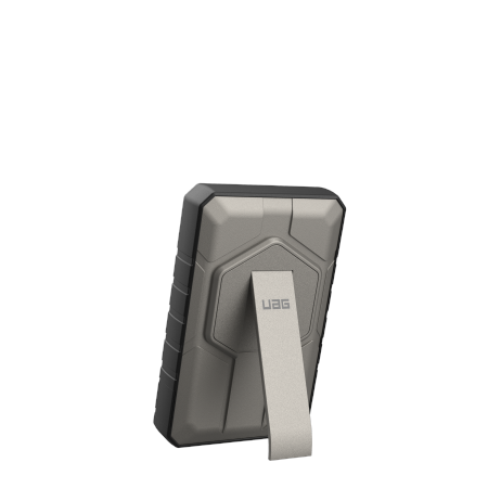 UAG Rugged 10K - powerbank 10000 mAh z podstawką, ładowanie bezprzewodowe 10W, kompatybilny z MagSafe, kabel w zestawie (black/t