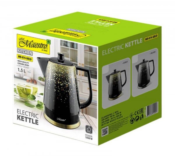 Czajnik elektryczny ceramiczny MAESTRO MR-074-GOLD