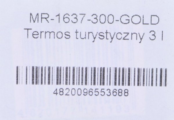Termos turystyczny 3 l  MR-1637-300-GOLD Maestro