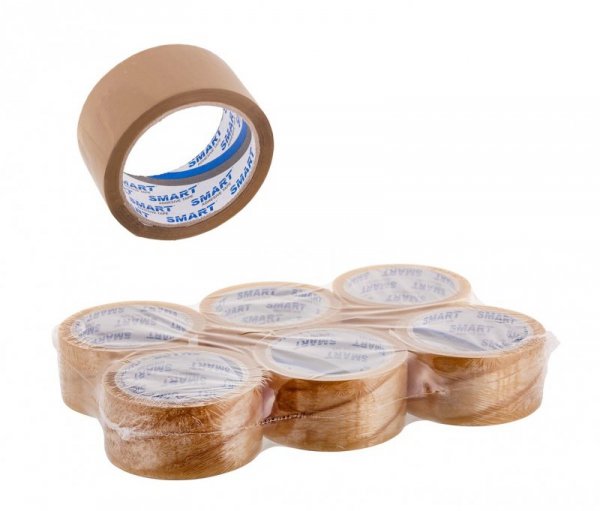 BSTech taśma klejąca Solvent Transparent 48mmx66m 6 szt