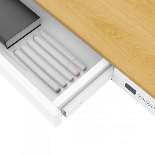 Biurko ACTIVEJET z elektryczną regulacją wysokości 140x70 ET119W-C biały/dąb
