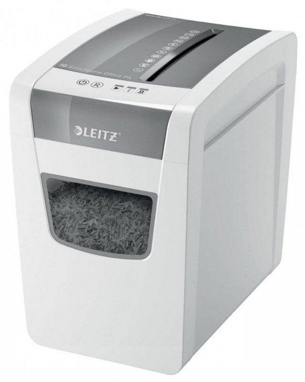 Leitz Niszczarka IQ Home Office Slim P4, 10 kartek,  23 l kosz