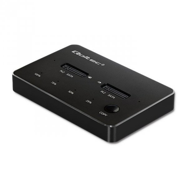 QOLTEC STACJA DOKUJĄCA DYSKÓW 2X SSD M.2 SATA | NGFF | USB TYP C