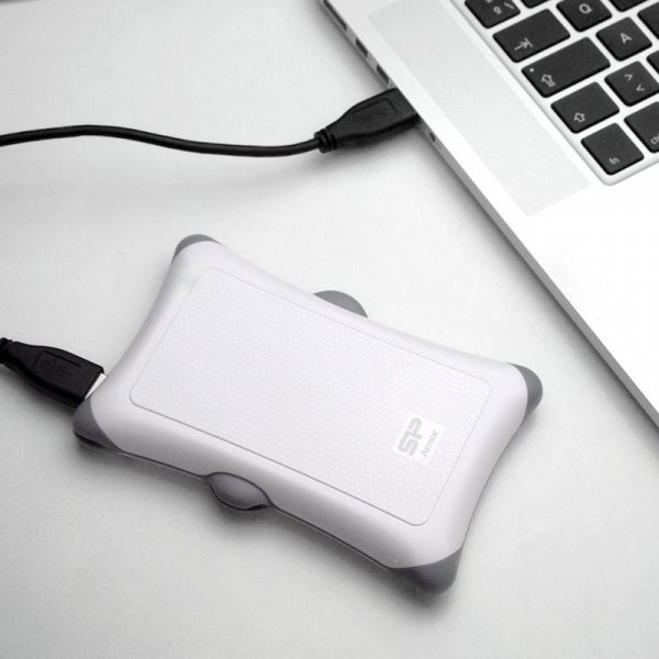 Dysk zewnętrzny HDD Silicon Power Armor A30 (1TB; 2.5&quot;; USB 3.2; 5400 obr/min; White; SP010TBPHDA30S3W)