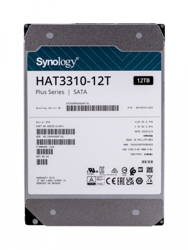 Synology HDD Plus Series (12TB; 3.5&quot;; SATA) HAT3310-12T