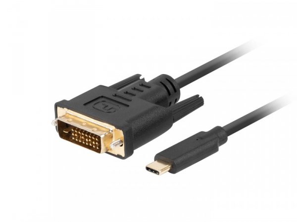 LANBERG KABEL USB-C(M)-&gt;DVI-D(24+1)(M) 1.8M CZARNY CA-CMDV-10CU-0018-BK