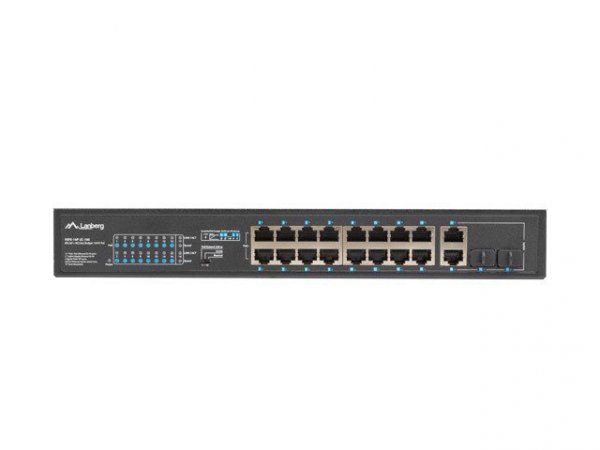 LANBERG SWITCH RACK 19&quot; 16X 100MB POE+/2X COMBO GIGABIT 150W NIEZARZĄDZALNY RSFE-16P-2C-150
