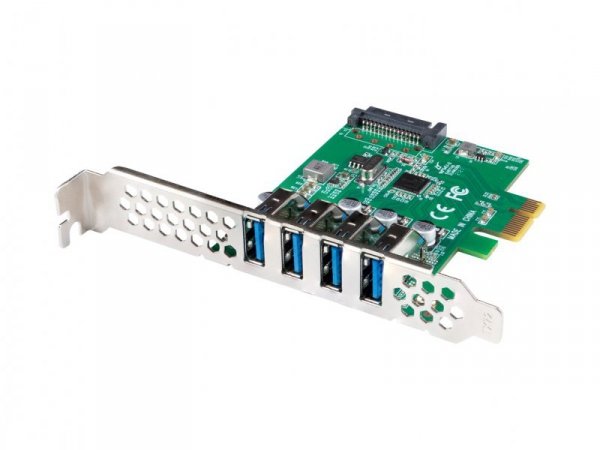 LANBERG KARTA PCI-E X1 -&gt; 4X USB-A 3.1 GEN1 ŚLEDŹ LOW PROFILE PCE-US3-004