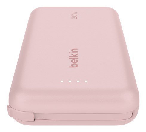 BELKIN POWERBANK 10 000 MAH, 20W, KABEL USB-C,PINK