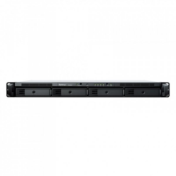 NAS Synology RS422+; 1U RACK; 4x (3.5&quot; SATA HDD/2.5&quot; SATA SSD); AMD Ryzen R1600; 2 GB DDR4 ECC, 2x 1GbE RJ-45