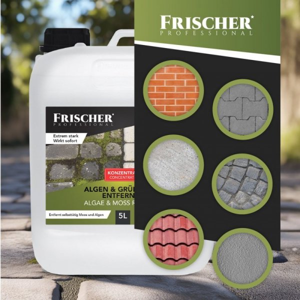 Płyn do usuwania mchu, glonów o zielonych nalotów Frischer 5l