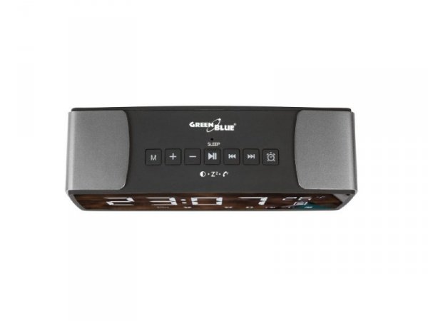 GREENBLUE RADIOBUDZIK BLUETOOTH 4.2, FM, AUX-IN, 6W, TEMPERATURA, ALARM, ZEGAR, AKUMULATOR 2200MAH GB200
